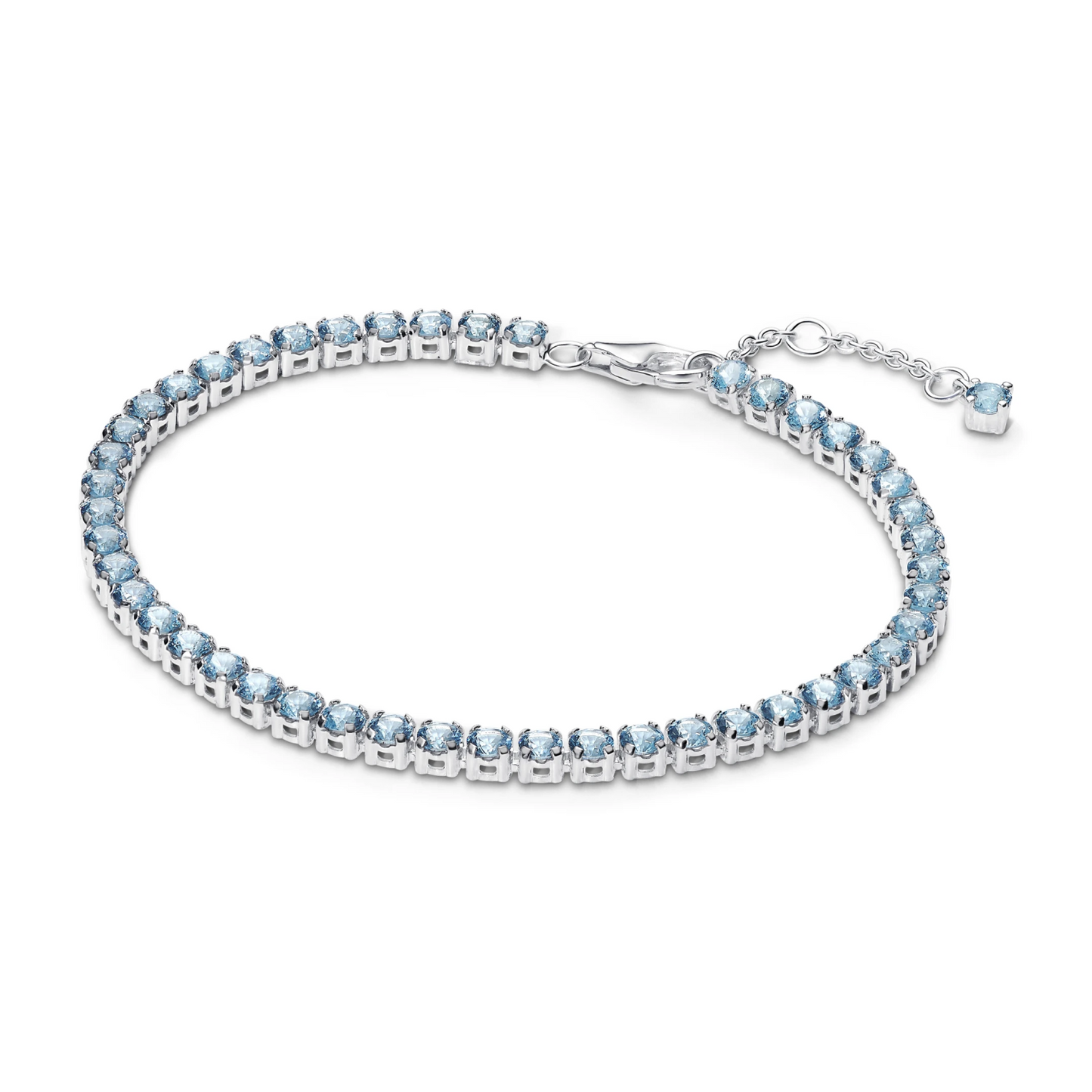 Sprankelende lichtblauwe tennisarmband