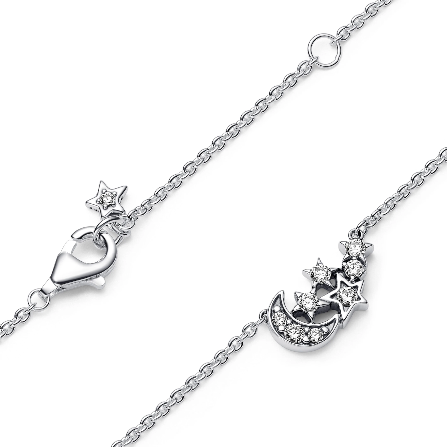 Sprankelende Maan- en Sterrenhalsketting