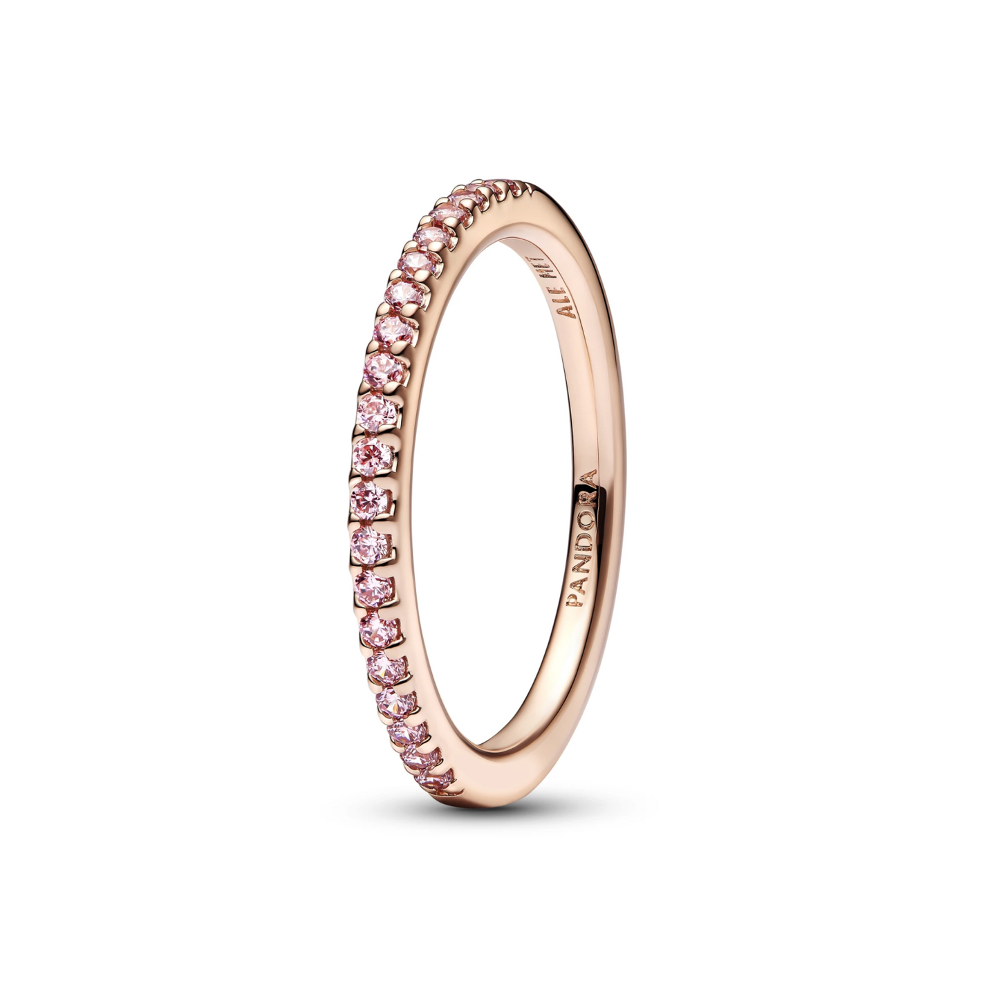 Sprankelende roze pavé bandring