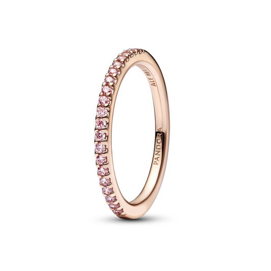 Sprankelende roze pavé bandring