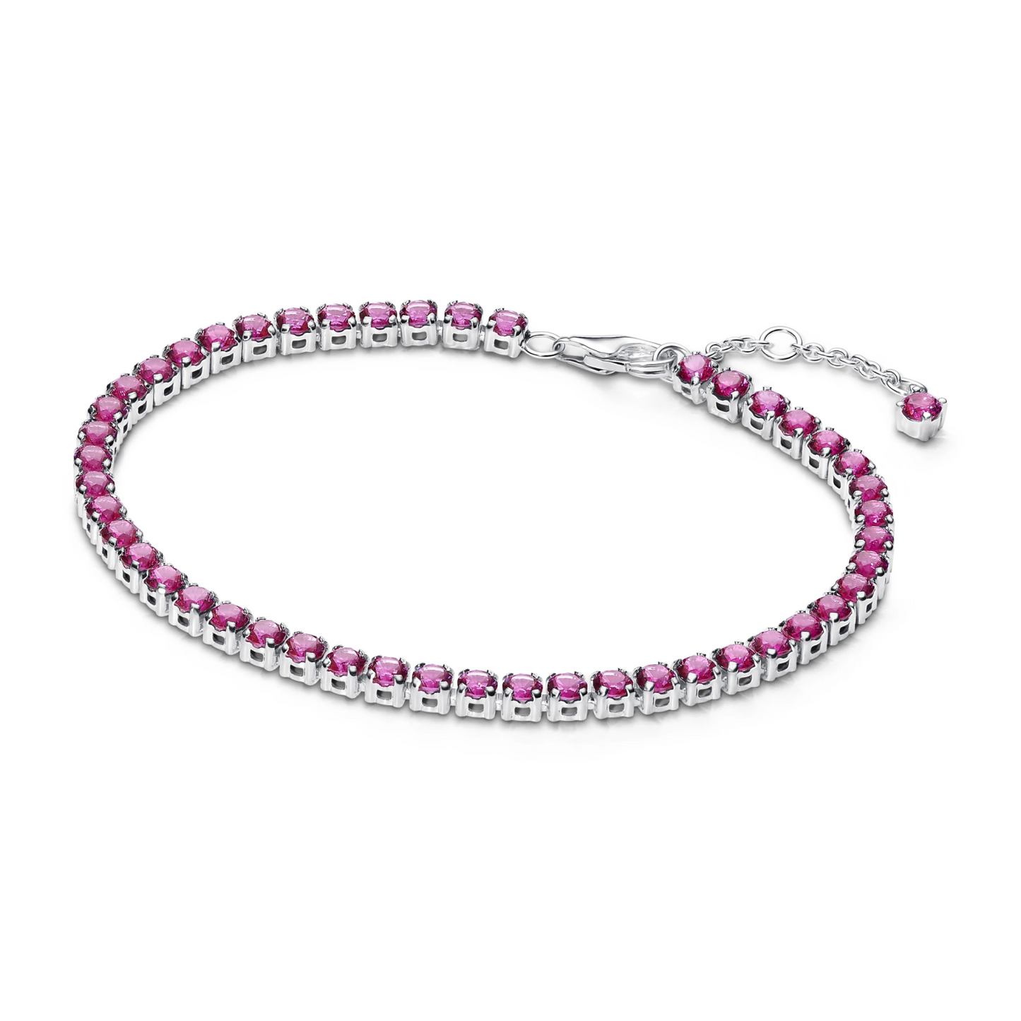 Sprankelende Roze Tennisarmband