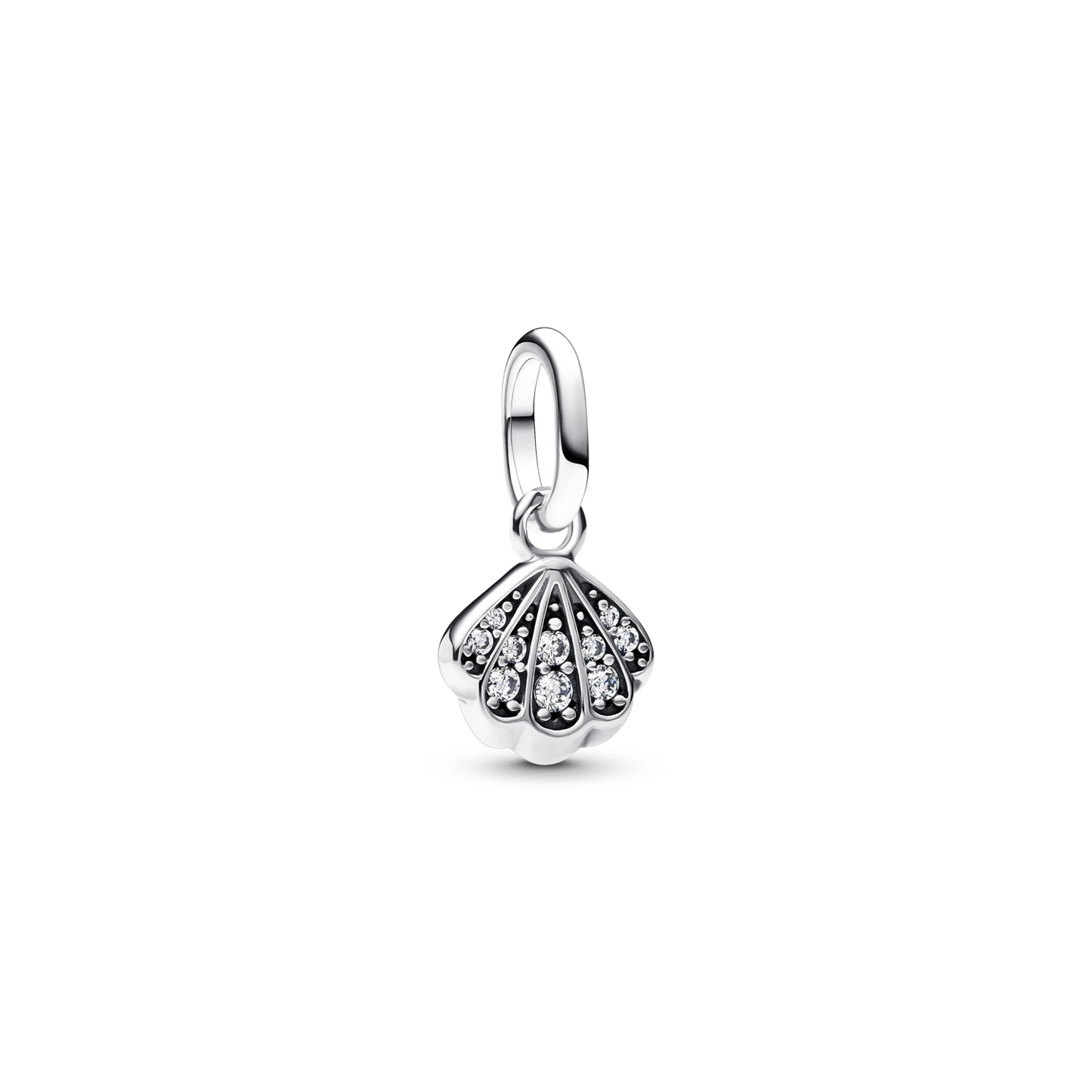 Sprankelende schelp mini hangende bedel