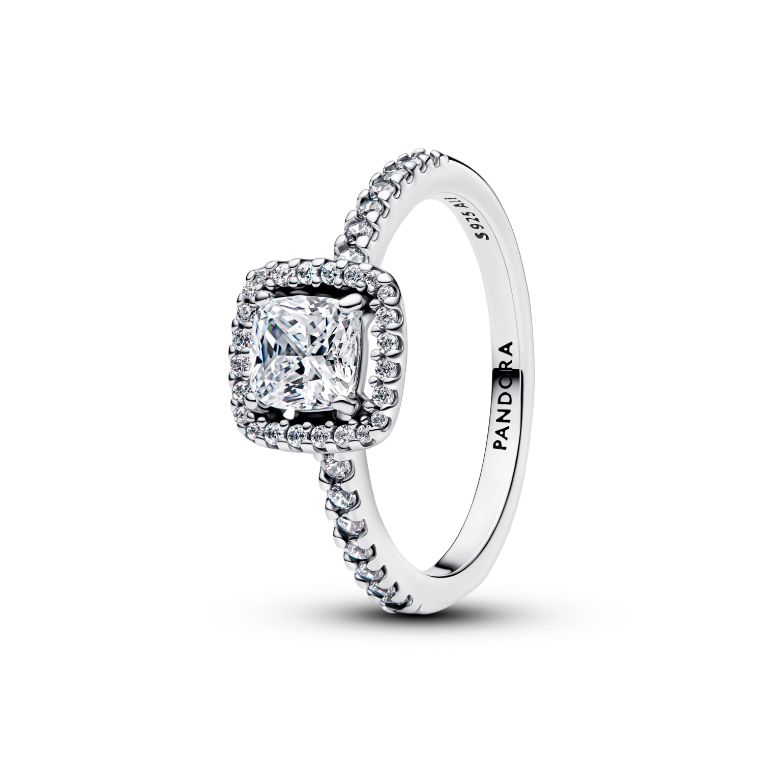 Sprankelende Vierkante Stralenkrans Ring