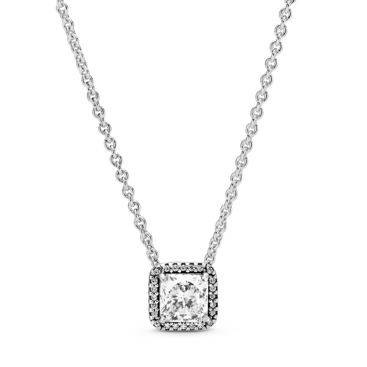 Square Sparkle Halo Ketting