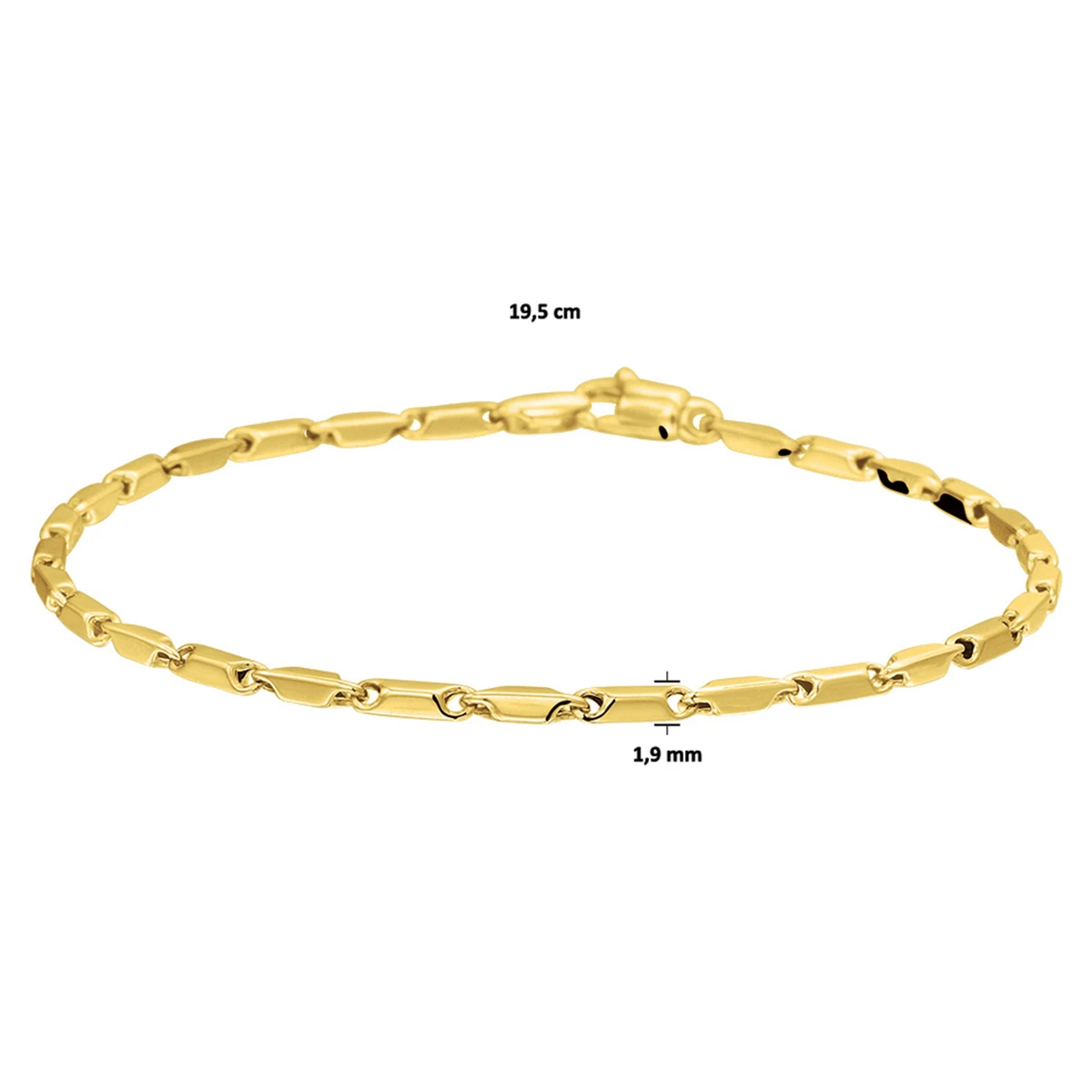 staafjes 1,9 mm 14K geelgoud
