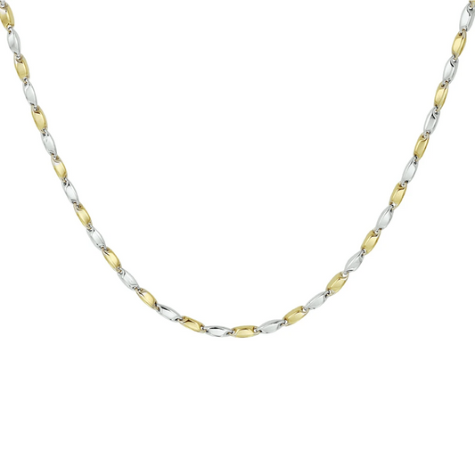 staafjes 2,0 mm 14K bicolor goud geel/wit