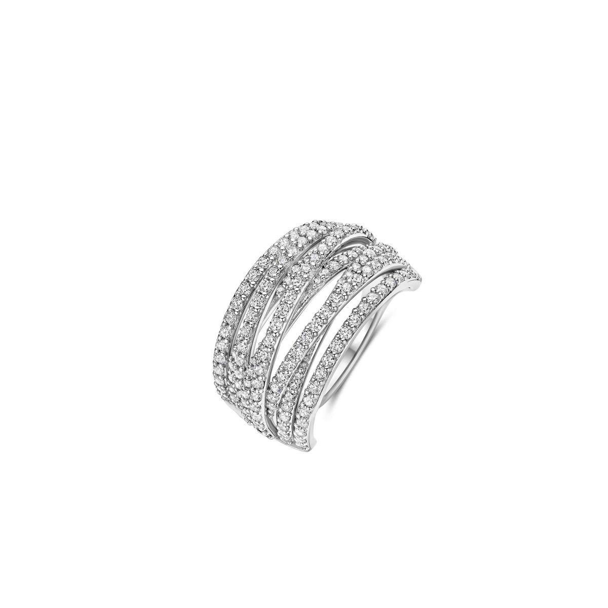Stardust Zirkonia Crossover Ring - L model