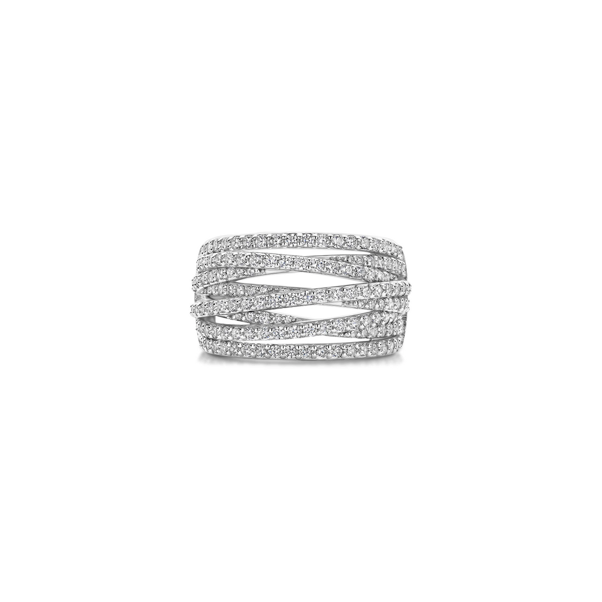 Stardust Zirkonia Crossover Ring - L model
