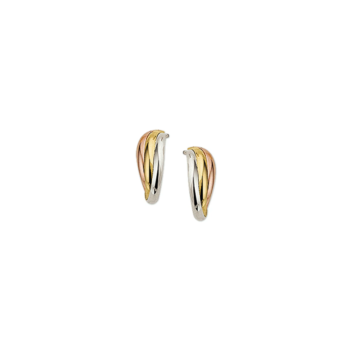 stekeroorringen tricolor 14K tricolor goud
