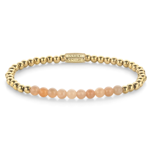 Sunstone meets Yellowgold - 4mm M