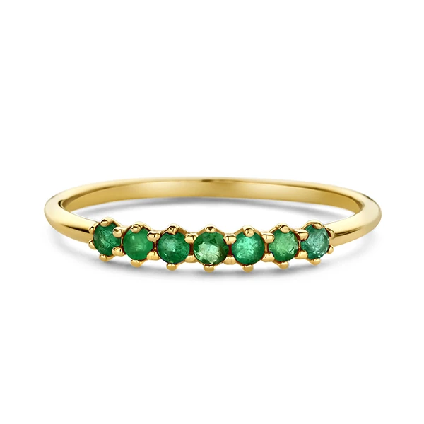 SWING JEWELS GEMSTONES 14K CT RING EMERALD SWBR10318-Y45-52