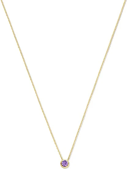 SWING JEWELS GEMSTONES BIRTHSTONE 14K COLLIER FEBRUARY AMETHYST SWBN01FEB-Y