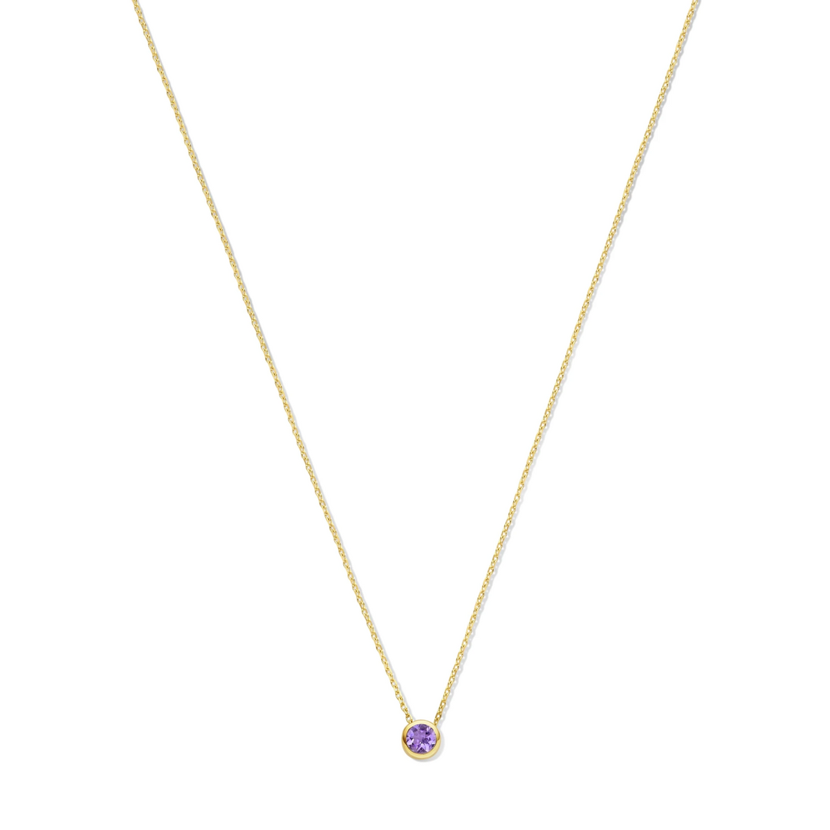 SWING JEWELS GEMSTONES BIRTHSTONE 14K COLLIER FEBRUARY AMETHYST SWBN01FEB-Y