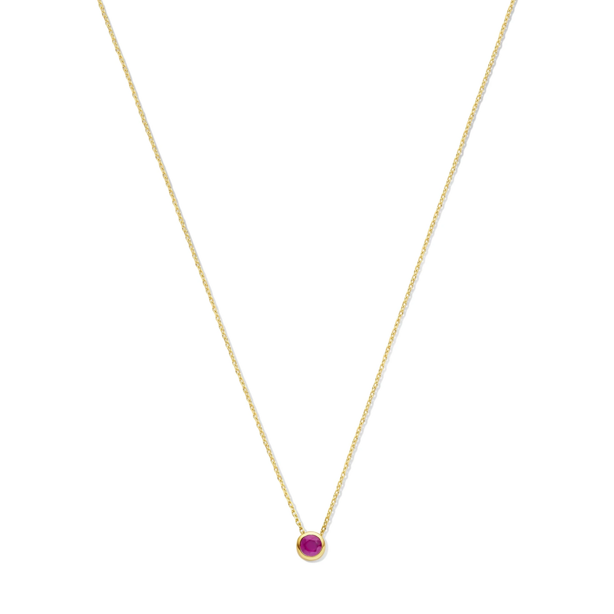 SWING JEWELS GEMSTONES BIRTHSTONE 14K COLLIER JULY RUBY SWBN01JUL-Y
