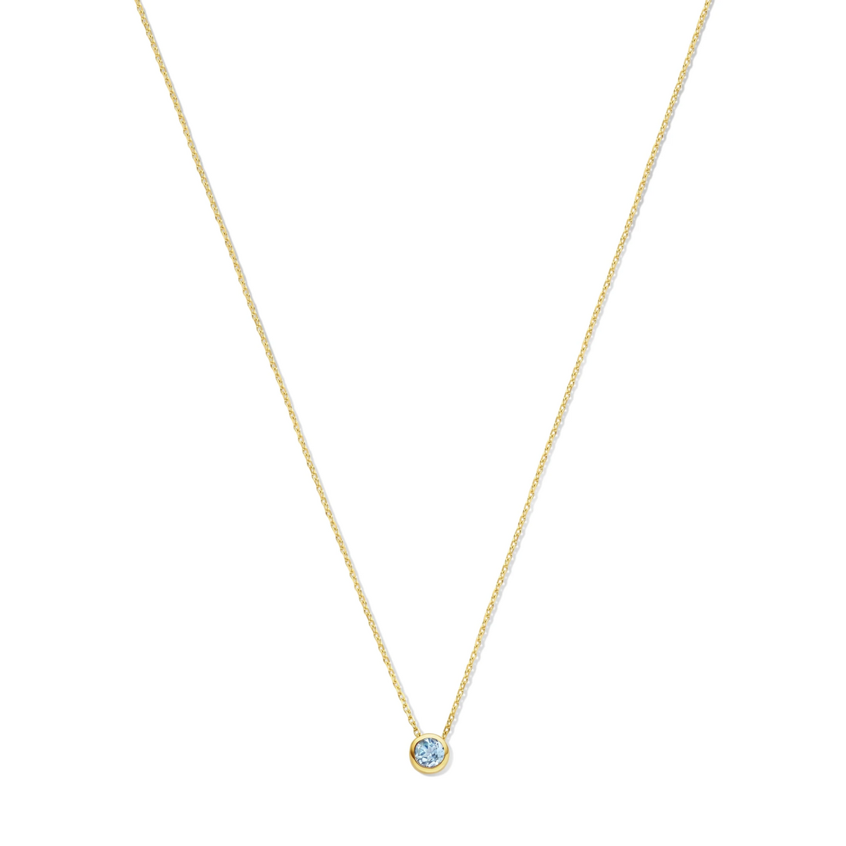 SWING JEWELS GEMSTONES BIRTHSTONE 14K COLLIER MARCH AQUAMARINA SWBN01MAR-Y