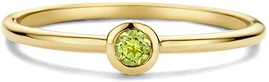 SWING JEWELS GEMSTONES BIRTHSTONE 14K RING AUGUST PERIDOT SWBR01AUG-Y-58