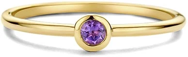SWING JEWELS GEMSTONES BIRTHSTONE 14K RING FEBRUARY AMETHYST SWBR01FEB-Y-52