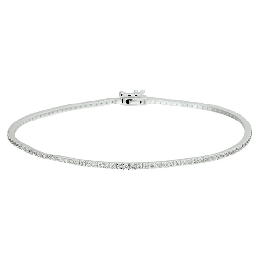 tennisarmband diamant 1,5 mm 18 cm 1.00ct g si 14K witgoud