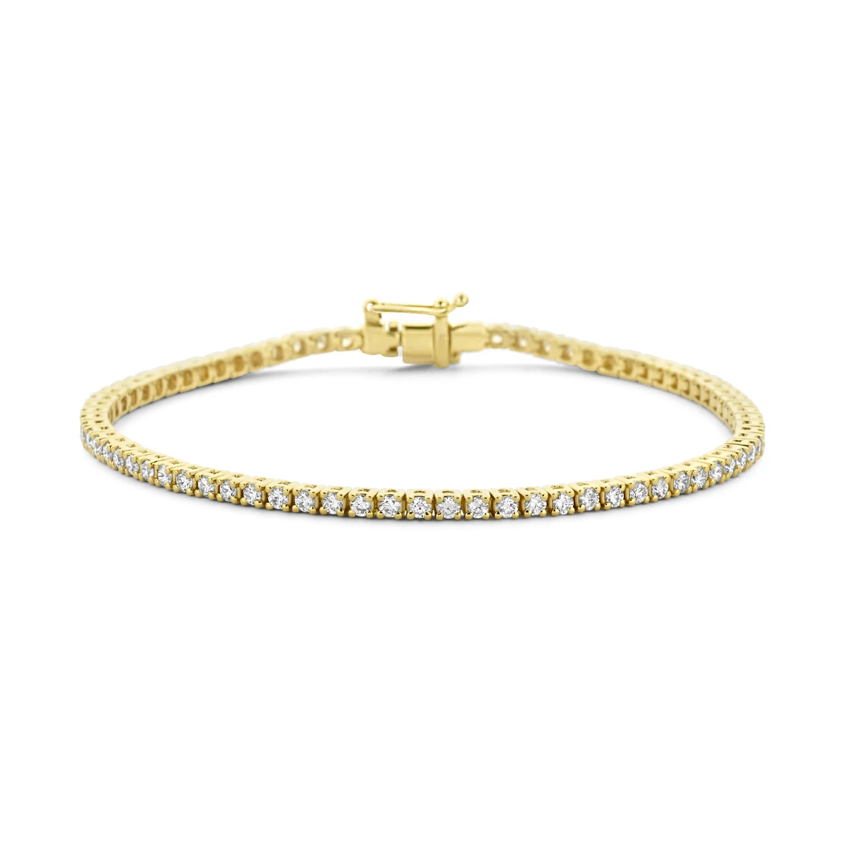 tennisarmband diamant 2.00ct h si 2,3 mm 17,5 cm 14K geelgoud