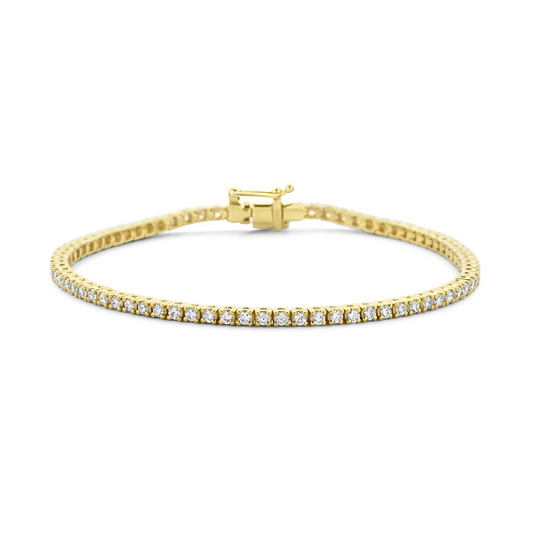tennisarmband diamant 2.00ct h si 2,3 mm 17,5 cm 14K geelgoud