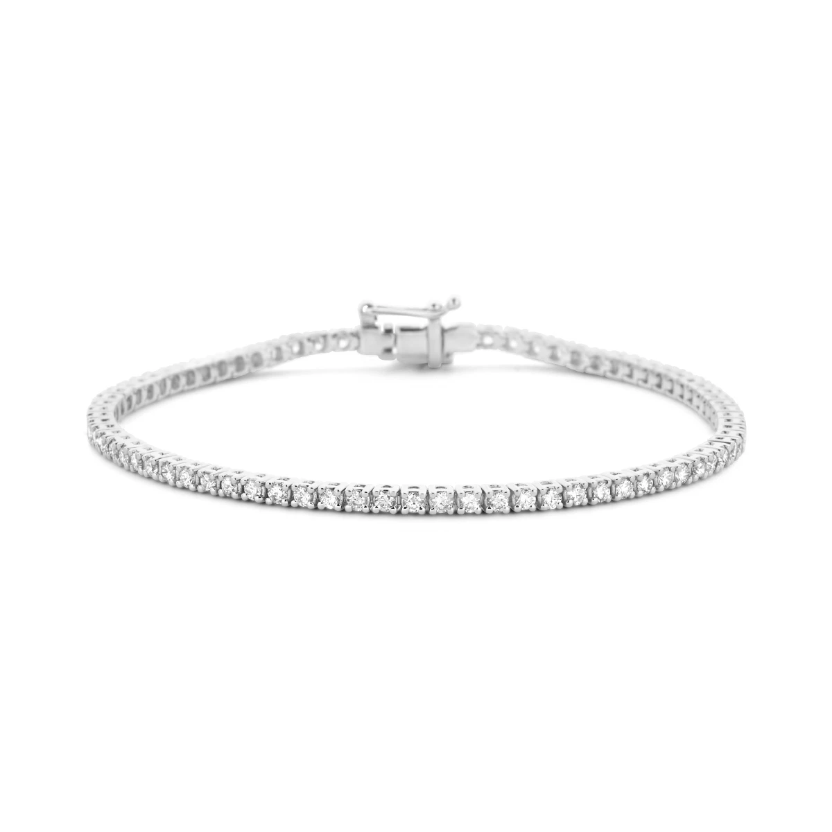 tennisarmband diamant 2.00ct h si 2,3 mm 17,5 cm 14K witgoud