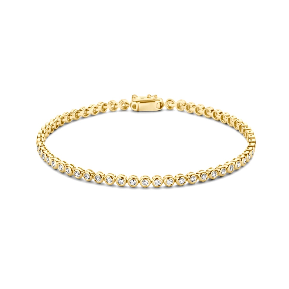tennisarmband diamant 2,9 mm 18 cm 1,00ct g si 14K geelgoud