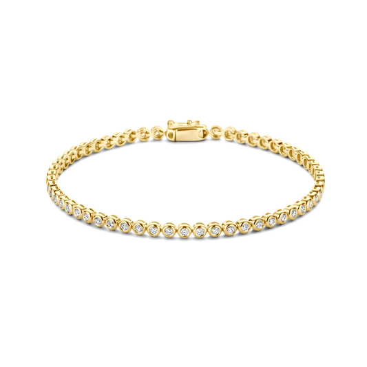 tennisarmband diamant 2,9 mm 18 cm 1,00ct g si 14K geelgoud
