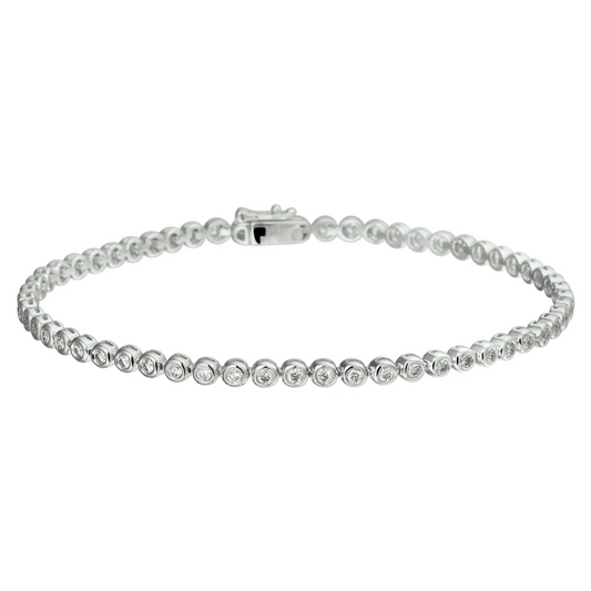 tennisarmband diamant 2,9 mm 18 cm 1.00ct g si 14K witgoud