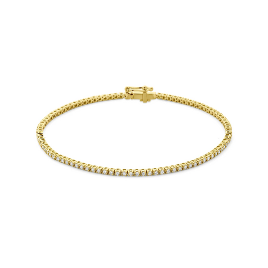 tennisarmband lab grown diamant 1.00ct f vs 1,7 mm 17,5 cm 14K geelgoud