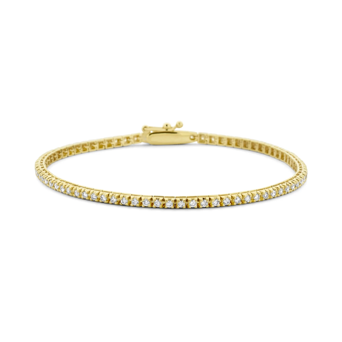tennisarmband lab grown diamant 1.00ct g si 2,0 mm 17,5 cm 14K geelgoud