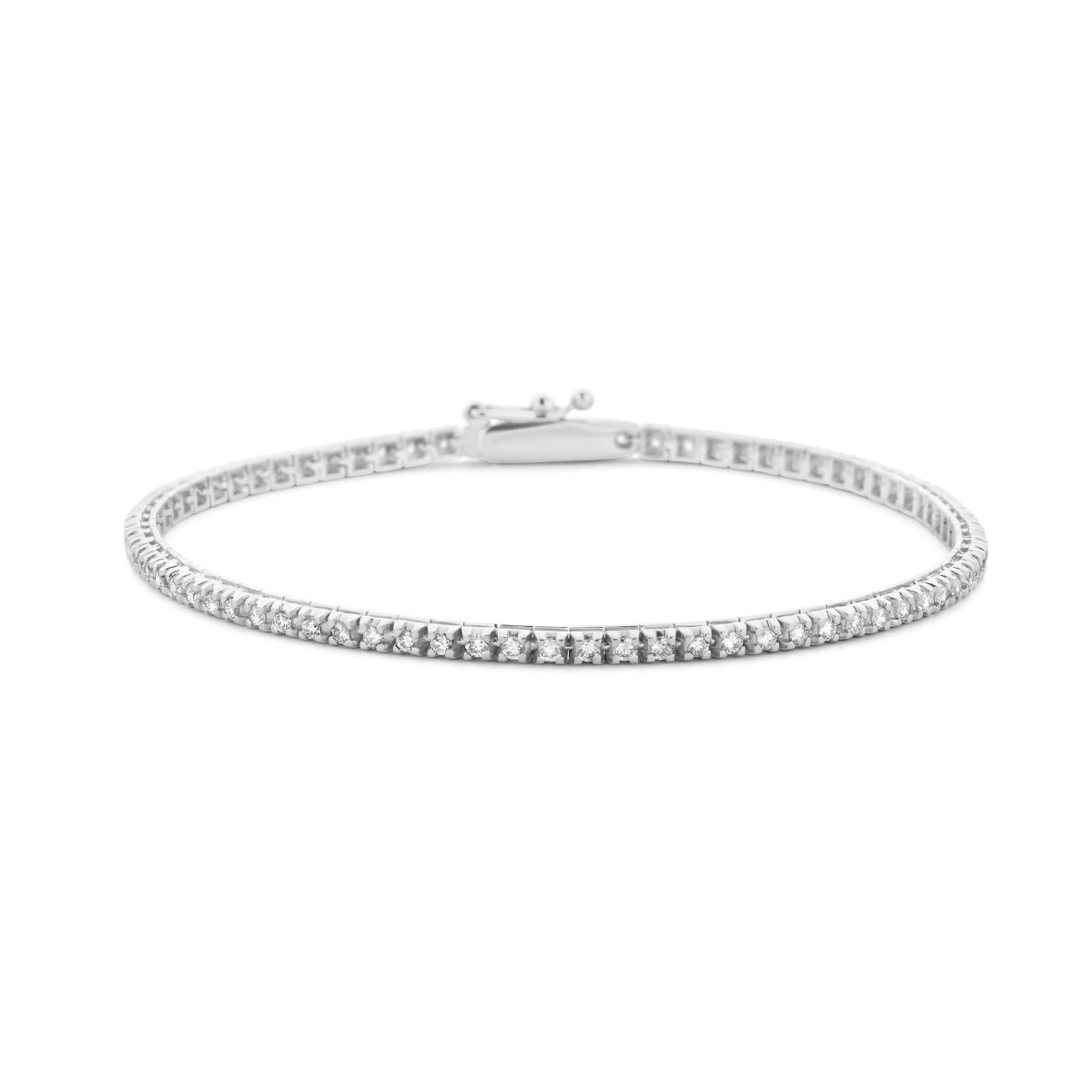 tennisarmband lab grown diamant 1.00ct g si 2,0 mm 17,5 cm 14K witgoud