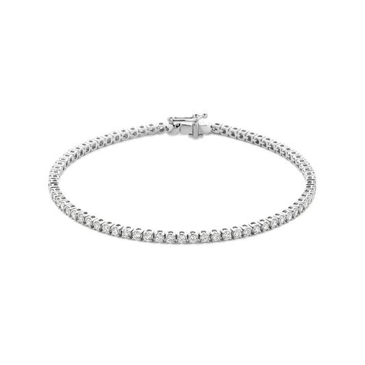 tennisarmband lab grown diamant 2.00ct f vs 2,2 mm 17,5 cm 14K witgoud