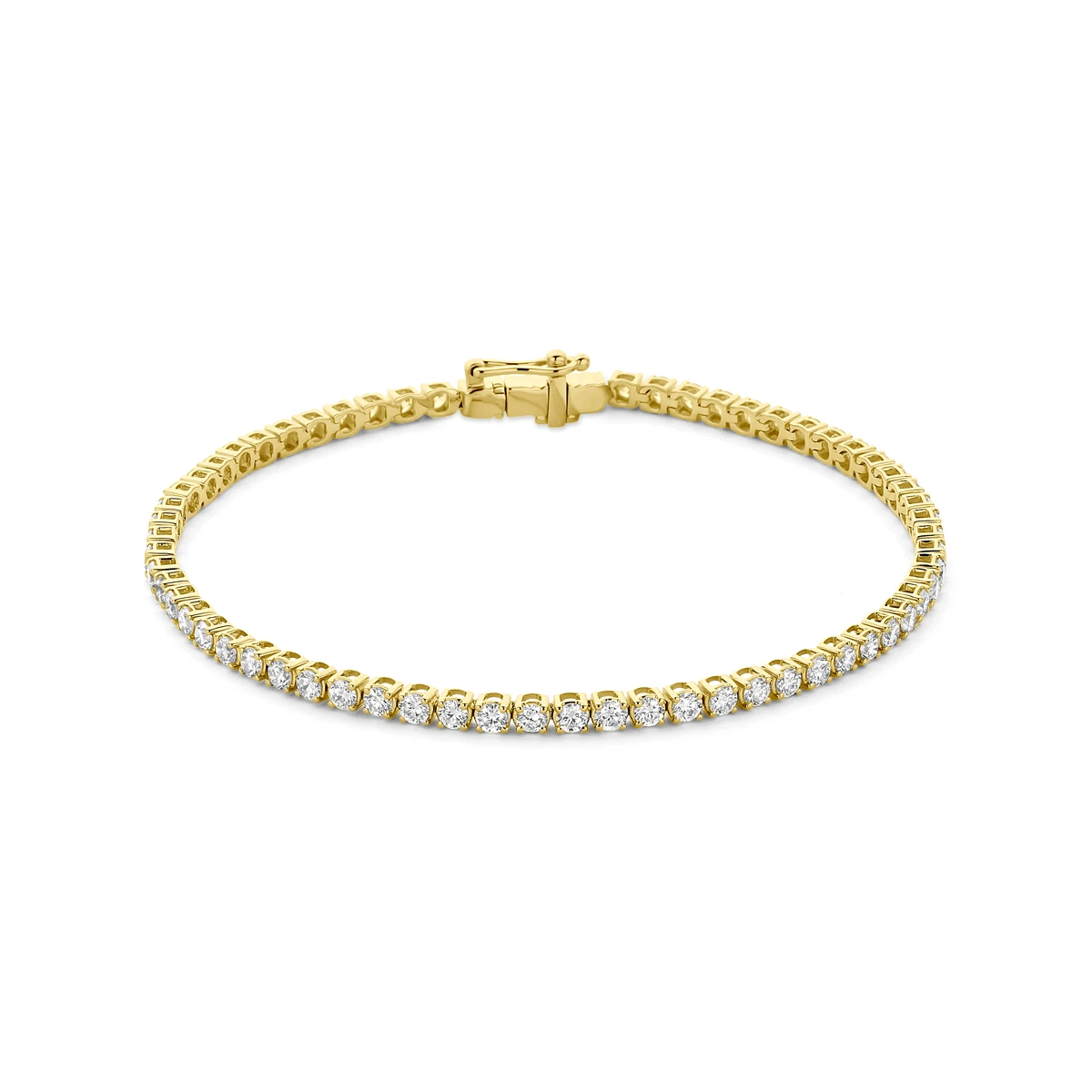 tennisarmband lab grown diamant 3.00ct f vs 2,5 mm 17,5 cm 14K geelgoud