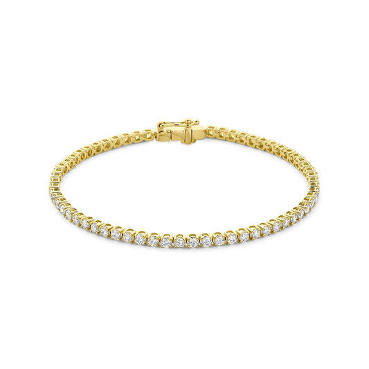 tennisarmband lab grown diamant 3.00ct f vs 2,5 mm 17,5 cm 14K geelgoud