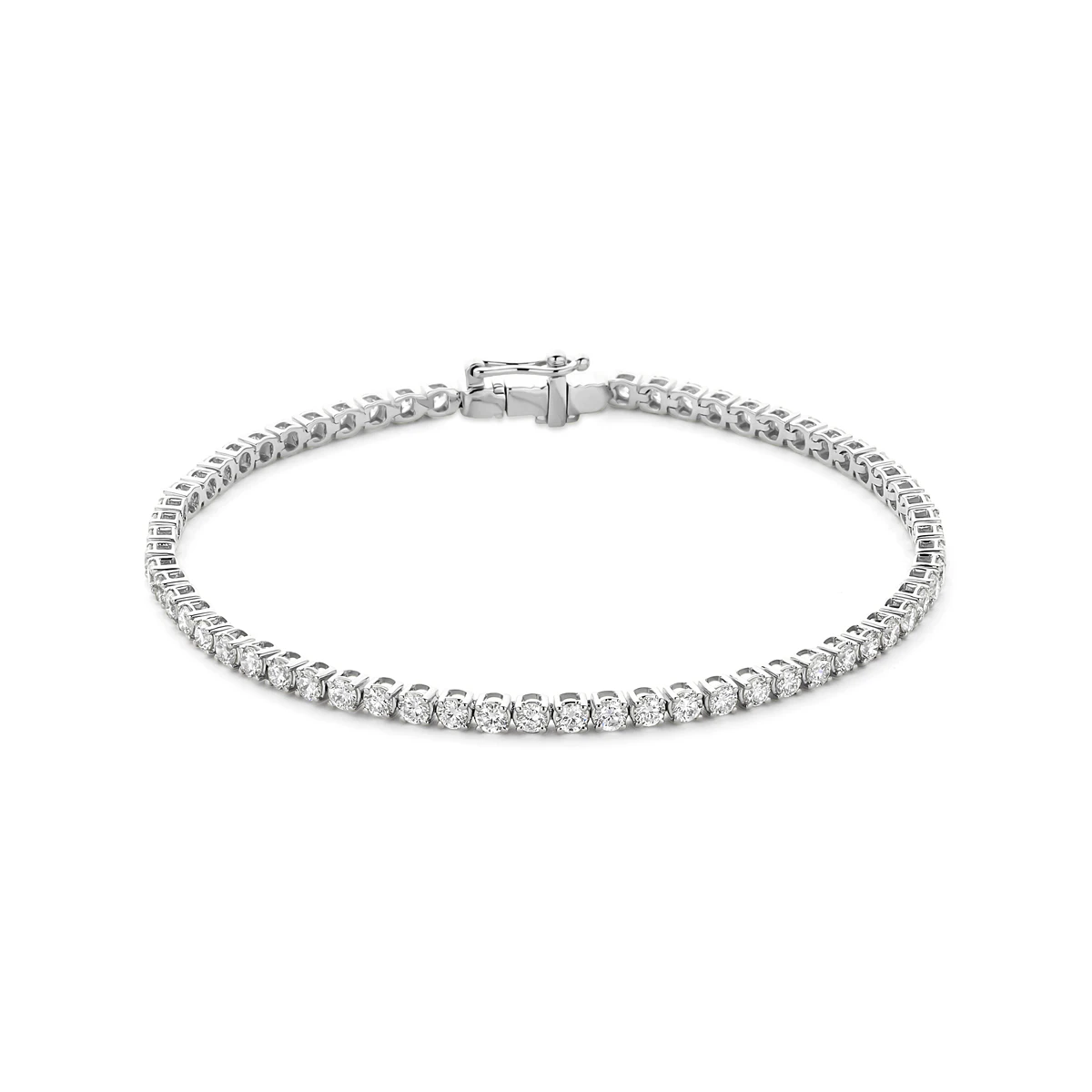 tennisarmband lab grown diamant 3.00ct f vs 2,5 mm 17,5 cm 14K witgoud