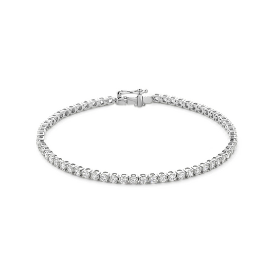 tennisarmband lab grown diamant 3.00ct f vs 2,5 mm 17,5 cm 14K witgoud