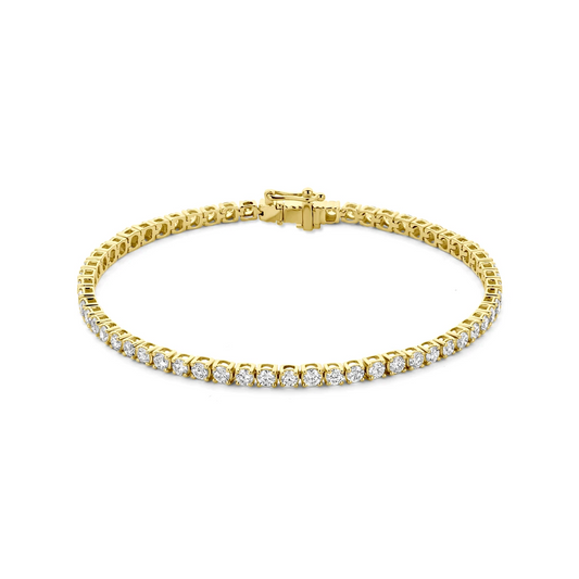 tennisarmband lab grown diamant 4.00ct f vs 2,8 mm 17,5 cm 14K geelgoud