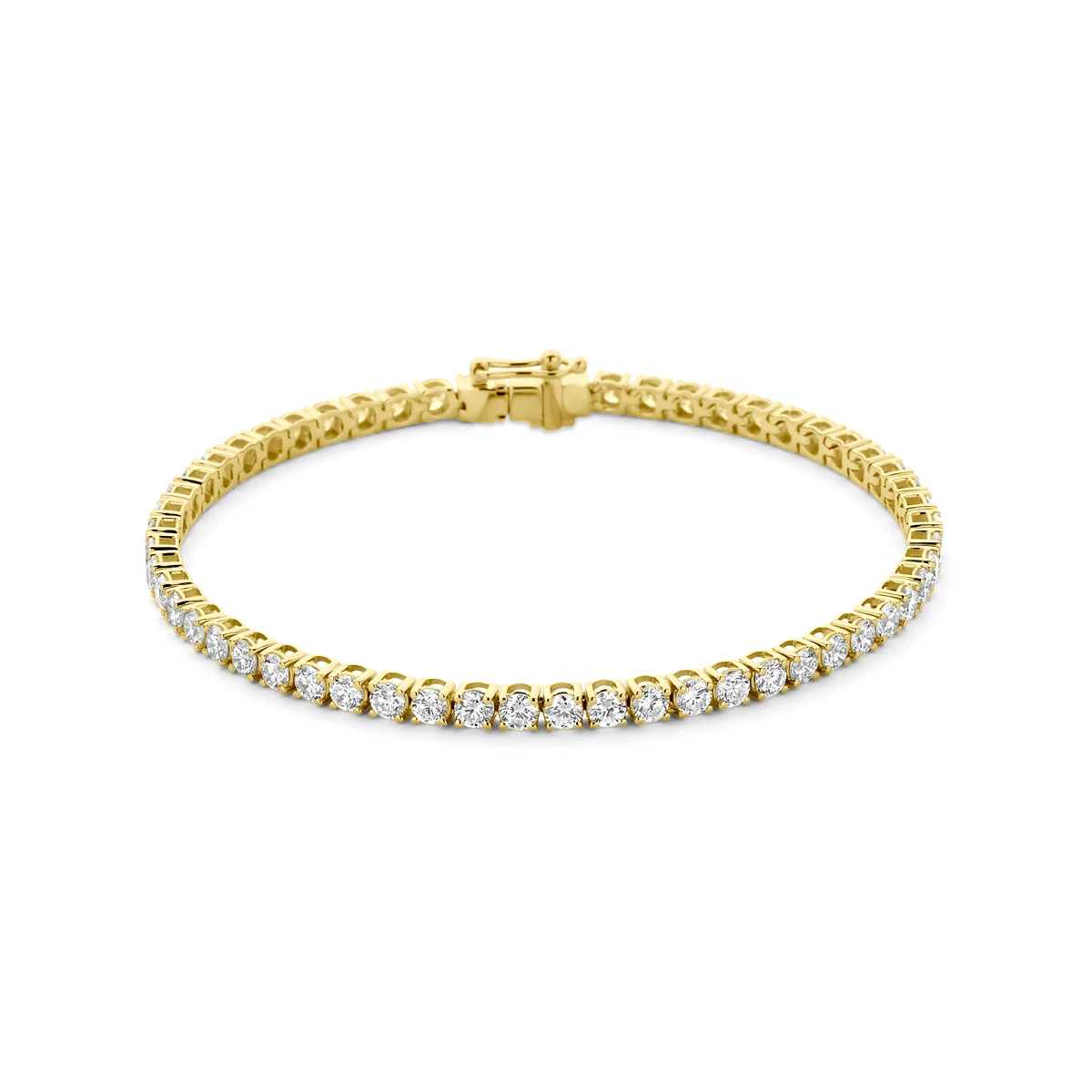 tennisarmband lab grown diamant 5.00ct f vs 3 mm 17,5 cm 14K geelgoud