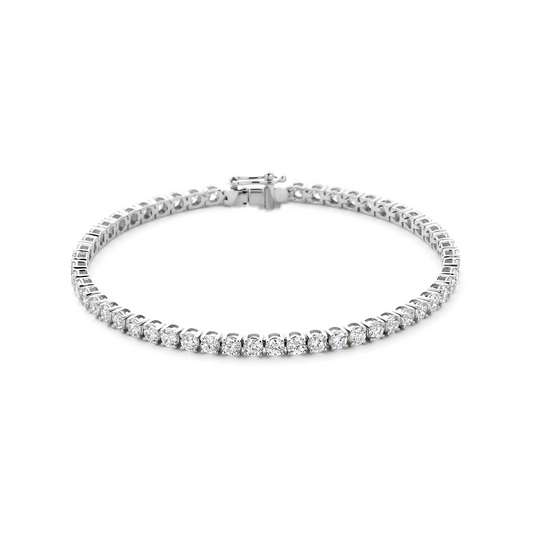 tennisarmband lab grown diamant 5.00ct f vs 3 mm 17,5 cm 14K witgoud