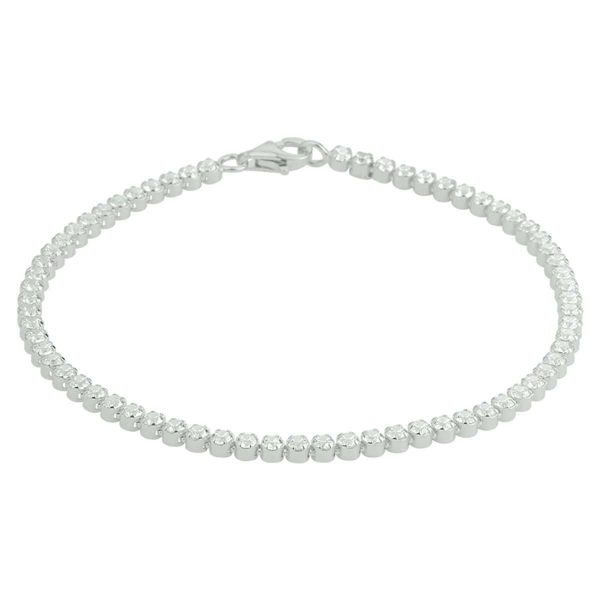 tennisarmband zirkonia 2,5 mm 19 cm zilver gerhodineerd