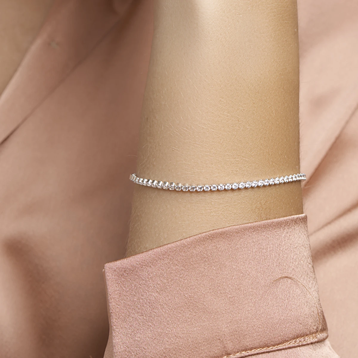 tennisarmband zirkonia 2,5 mm 19 cm zilver gerhodineerd