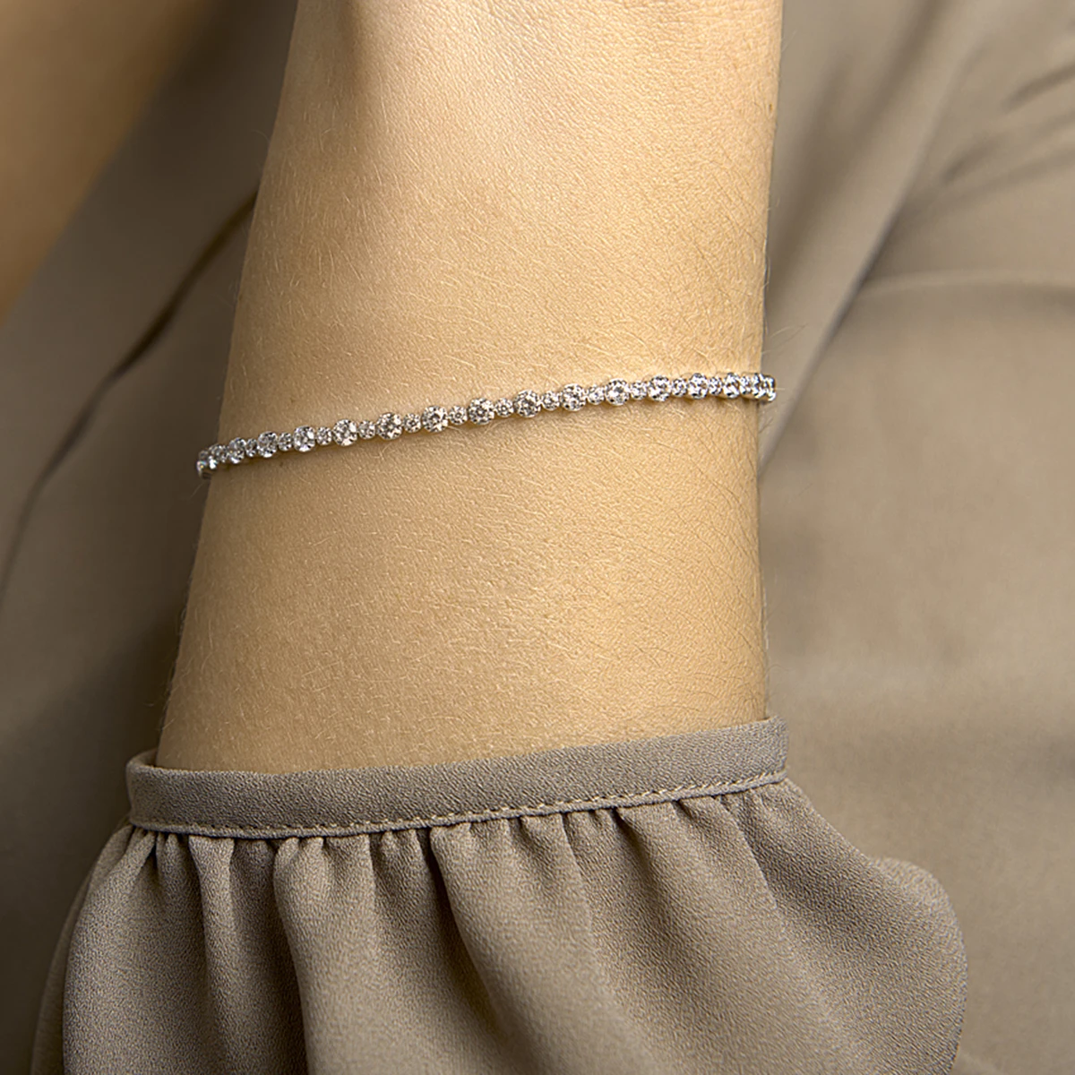 tennisarmband zirkonia 3,0 mm 18 cm zilver gerhodineerd