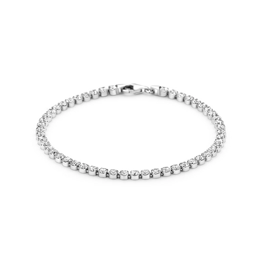 tennisarmband zirkonia 3,1 mm zilver gerhodineerd