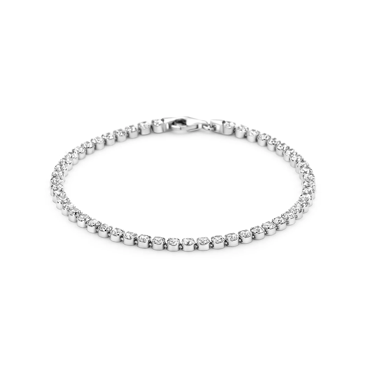 tennisarmband zirkonia 3,1 mm zilver gerhodineerd