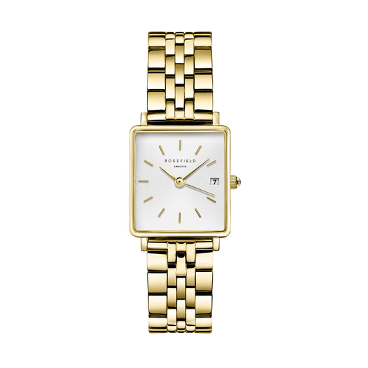 The Boxy XS White Sunray Steel Gold