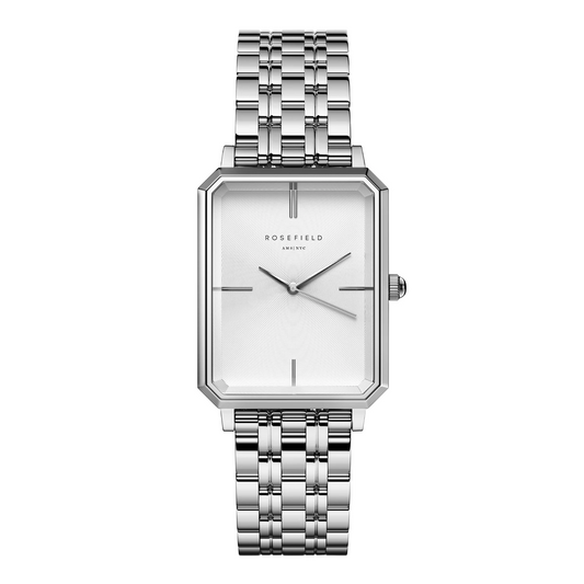 The Octagon White Sunray Steel Silver