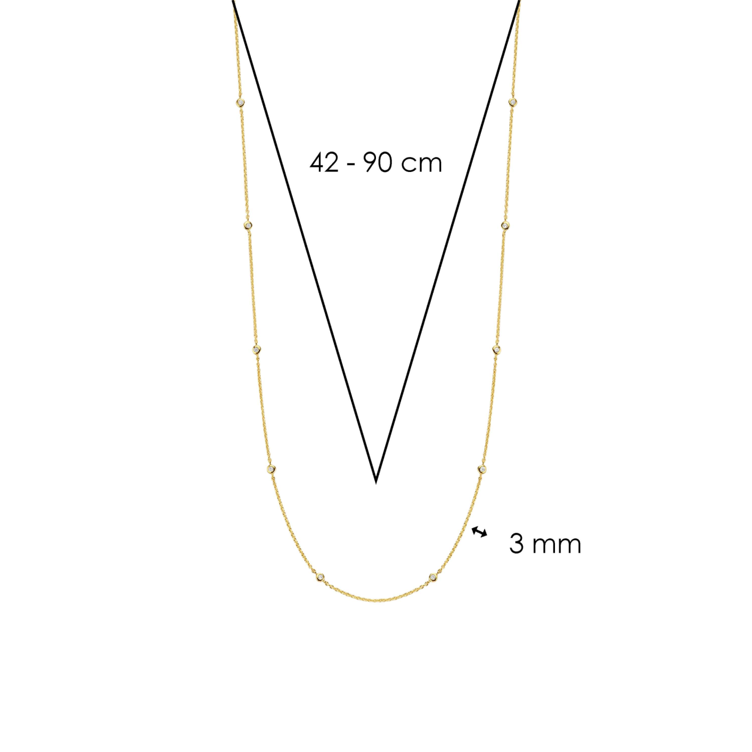 TI SENTO COLLIER DAMES TIS-3978ZY/42
