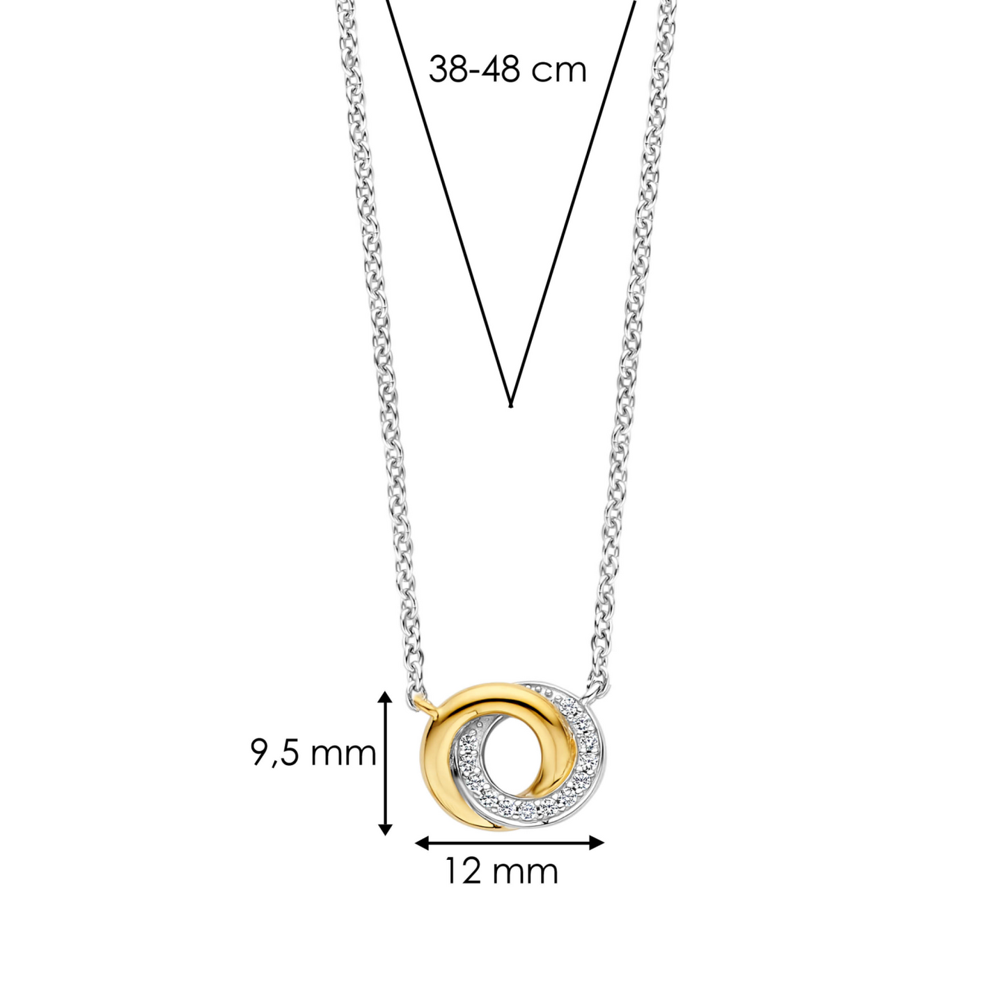 TI SENTO COLLIER VERGULD 3915ZY/42
