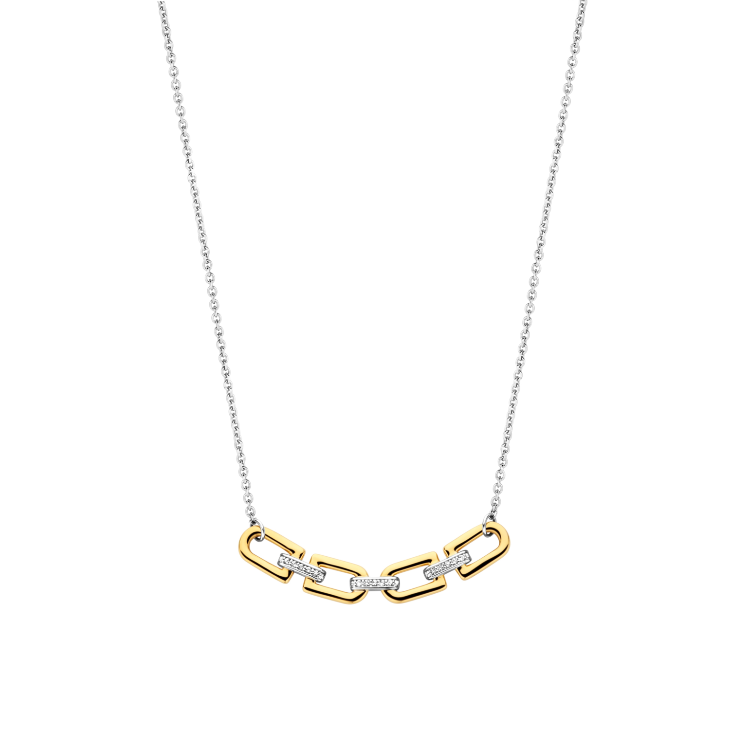 Ti Sento collier verguld zirkonia 42cm | 34044ZY/42