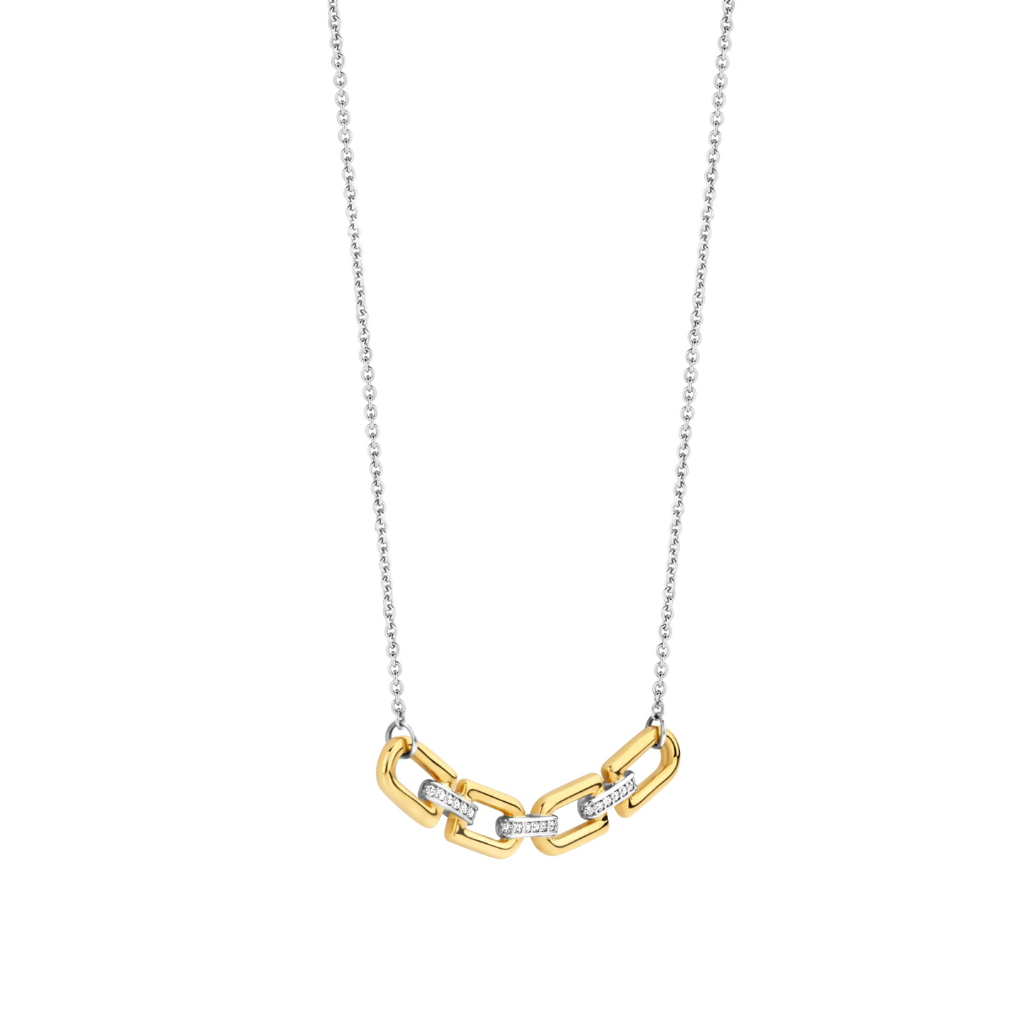 Ti Sento collier verguld zirkonia 42cm | 34044ZY/42